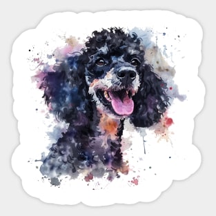 Poodle Pop Art Water Colors for Dog Lovers Sticker